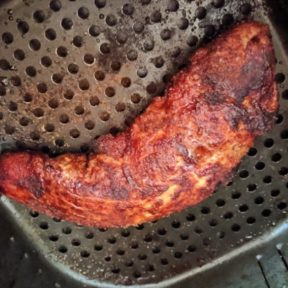 Cook until it has reached the desired doneness. Internal temp should be 145° – 160° F. This will take 8-15 more minutes. Cook until it has reached the desired doneness. Internal temp should be 145° – 160° F. This will take 8-15 more minutes.