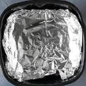 Line the air fryer basket with aluminum foil and set aside. Line the air fryer basket with aluminum foil and set aside.