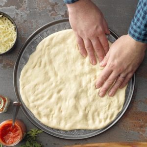pull the dough into a shape that fits the air fryer basket.
