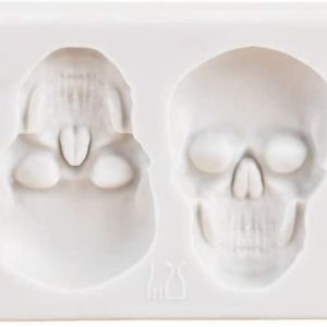 KOOBOOK 1Pcs Creative Skeleton Head Skull Silicone Cake Decoration Mold