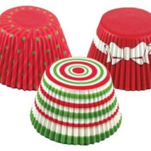 Fox Run Christmas Circles Bake Cup Set