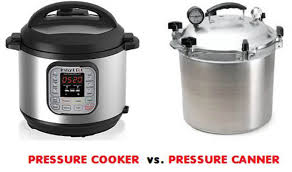 What is the distinction between pressure cookers and pressure canners 