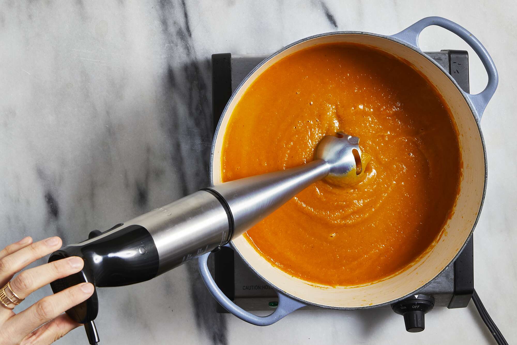 How to make vegan soup with immersion blender